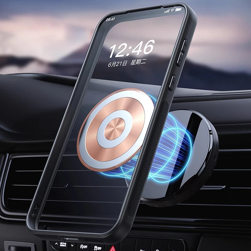 Magnetic Wireless Charging Heat Dissipation Case with Graphene Cooling and Red Copper Metal Cover