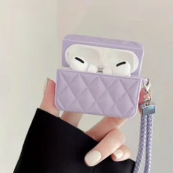 Chic Pink Puffer Protective Case with Hand Rope - Airpods 3 (PURPLE)