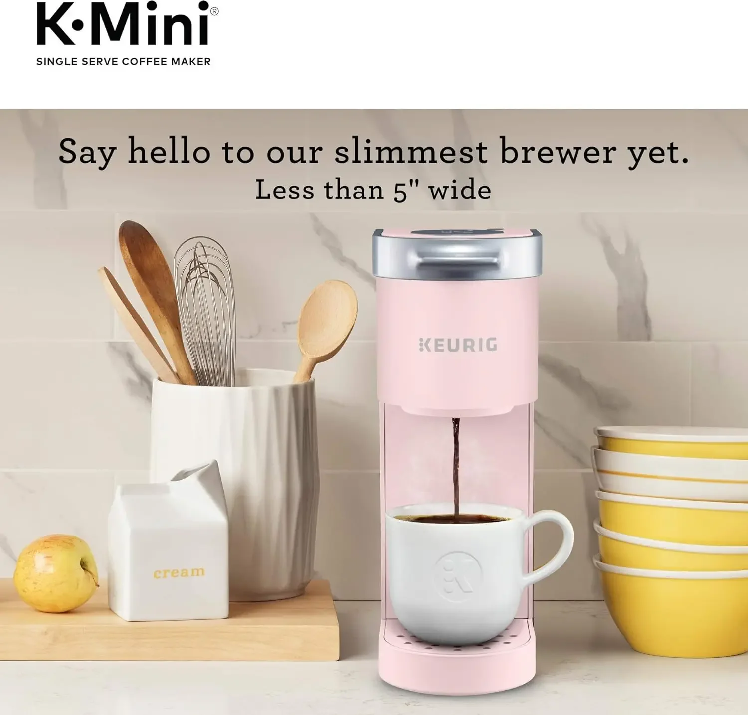 Keurig K-Mini Single Serve K-Cup Pod Coffee Maker, Dusty Rose, 6 to 12 oz. Brew Sizes 3