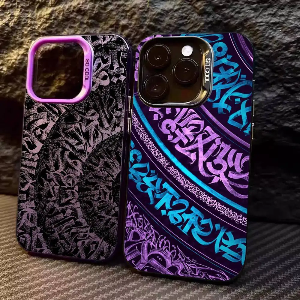 Pokras Totem Design Lampas Art Graffiti für iPhone 17 16 15 14 13 12 11 Pro MAX Matte stoßfeste Rückseite Anti-Fall-Matte-Abdeckung