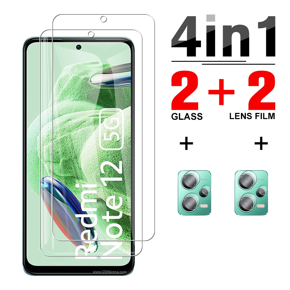 

4in1 Clear Tempered glass For Xiaomi Redmi Note 12 12S Pro 12 Turbo 5G Camera Protective glass Redmy 11 11S 4G 11E 11T plus