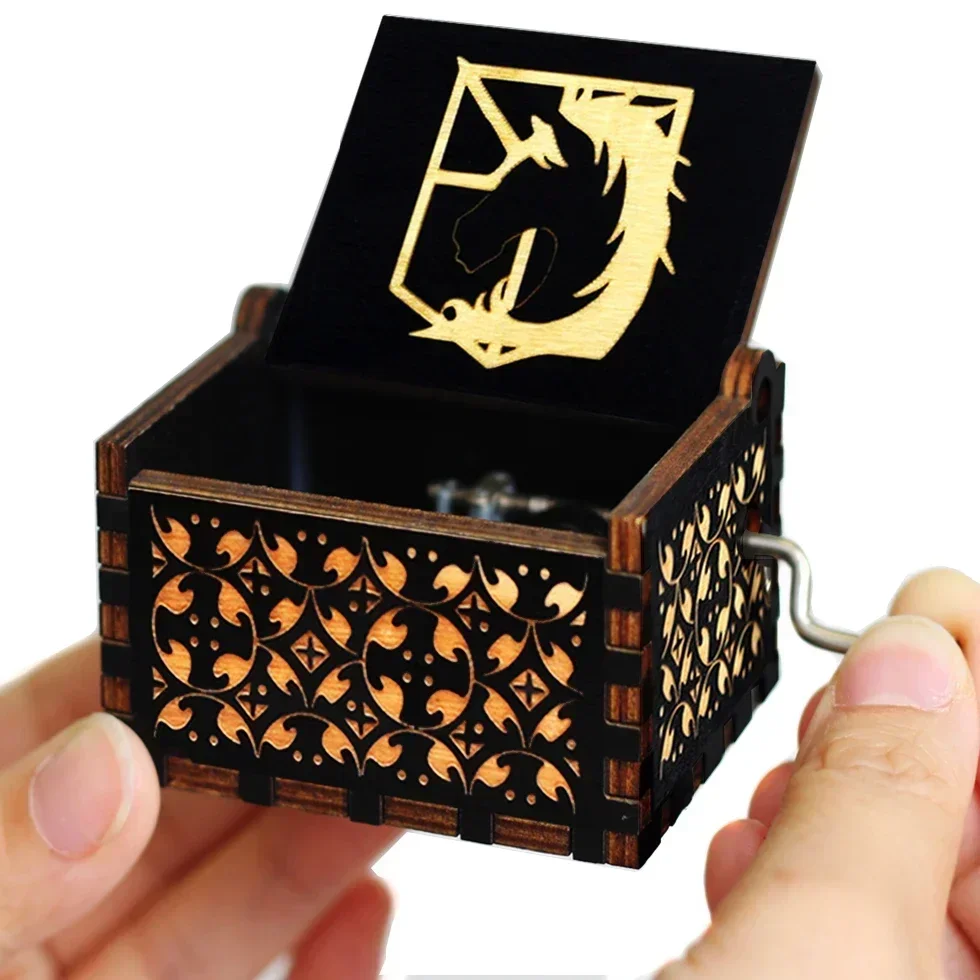 Wooden Hand Crank Queen Jurassic Park Music Box Happy Halloween Pirates of the Carib Birthday Christmas New Year Gift music box
