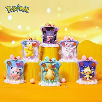 Pokemon statuette in stile fotografia con cornice Pikachu Gengar Sylveon Jigglypuff Dragonite Meowth 1