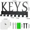 Key/Home Holder for Wall Nail-Free Wall Mounted Key Hooks for Wall, Metal Key Rack for Entryway 2