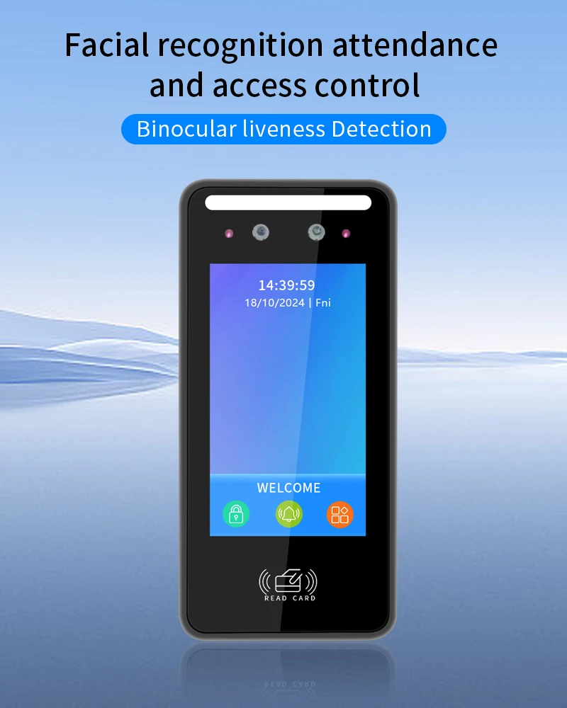 Wall Mount Dynamic facial recognition attendance andaccess control machine 1000