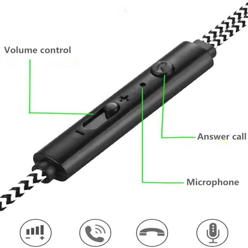 3.5mm Headphones Stereo Bass Music Earphone Ear Hook Headset For MP3/4 Computer Mobile Phone Original SHINI Q940