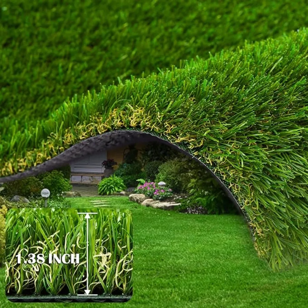 

ZGR Artificial Grass Rug 4 FT X 6 FT Fake Faux Grass, Indoor Outdoor Patio Garden Lawn Landscape Synthetic Grass Mat