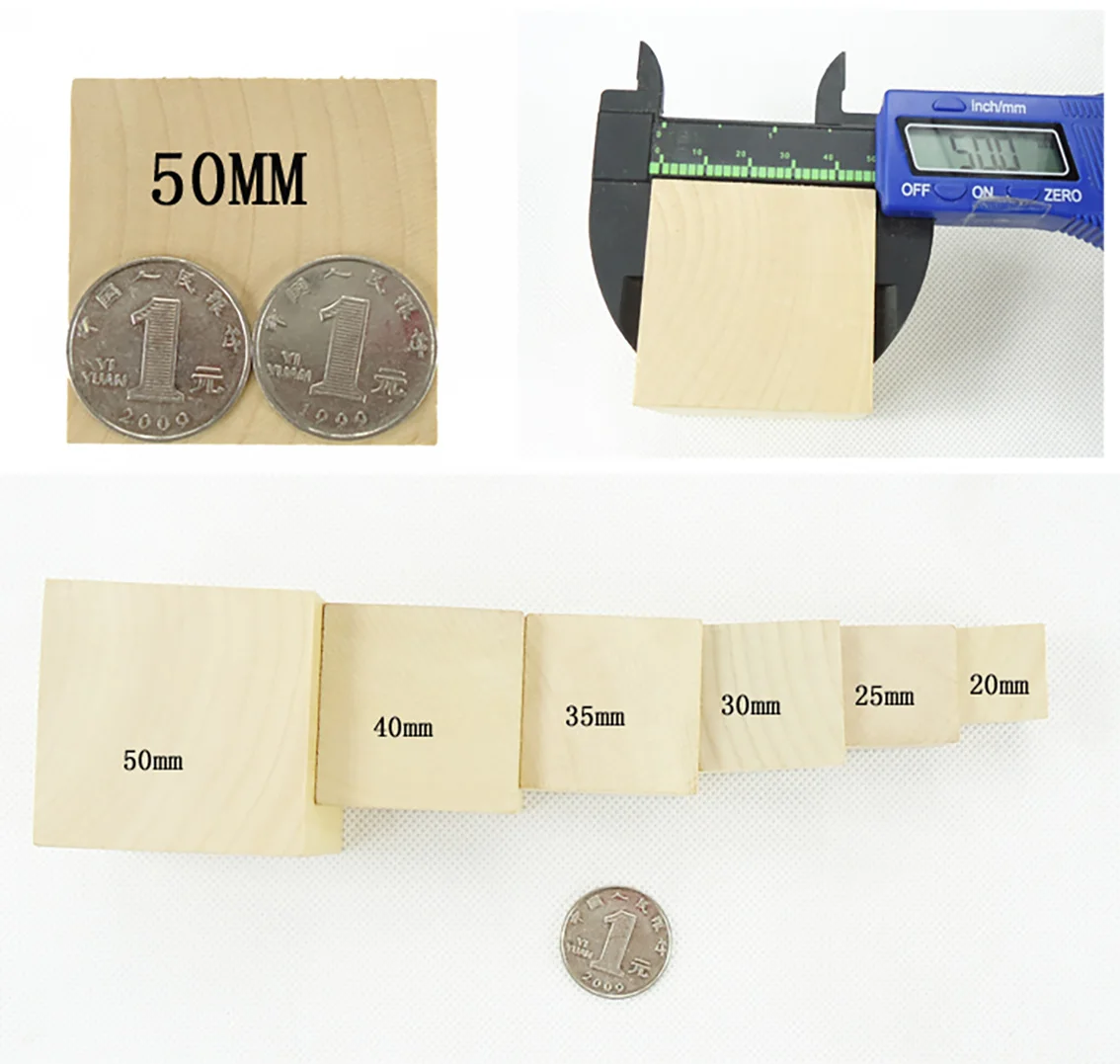8*8*8mm-60*60*60mm 정사각형 나무 블록 미완성 목재 큐브 DIY 모델 재료 공예 장식 퍼즐 만들기 교육용 부품