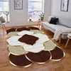 Irregular Gold Carpets for Living Room Decor Brown Large Area Rug Bedroom Carpet Non-slip Washable Lounge Sofa Side Floor Mat 1