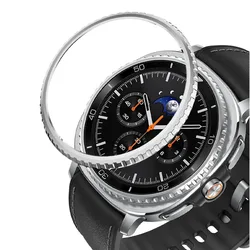 Stainless Steel Bezel Ring Cover Protector for Galaxy Watch 8 Classic (Silver)