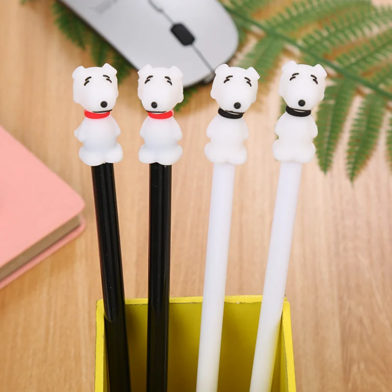 

40 Pcs Puppy Shape Neutral Pen Cute Student Cartoon Creative Office Supplies Neutral Signature Pen Wholesale Office Accessories