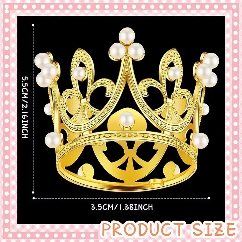 60Pcs Crown Cake Topper Mini Baby Crown Queen Crown Small Princess Headpiece Cake Decoration For Baby Shower Decor - View #8