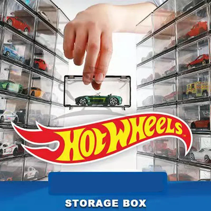 Abs Hot Wheels Car Storage Box 1/64 Diecast Display Case Educational Kids Show Toys For Boys Children Collection Regalo Di Compleanno