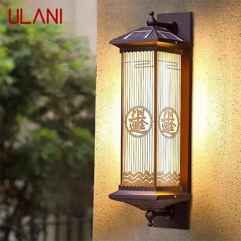 

ULANI Contemporary Solar Outdoor Wall Lamps Simplicity Waterproof Creative Balcony Hallway Courtyard Villa Gate Hotel