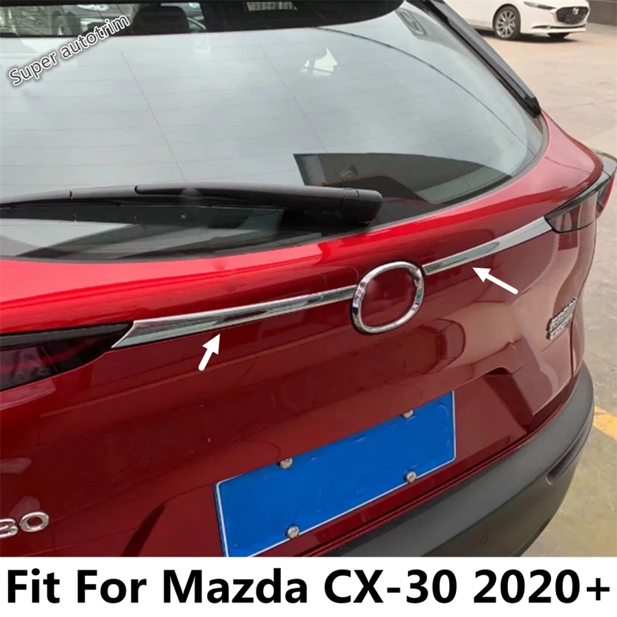 

Rear Tail Trunk Wing Molding Door Strip Decoration Cover Trim Fit For Mazda CX-30 2020 - 2023 ABS Chrome Accessories Exterior