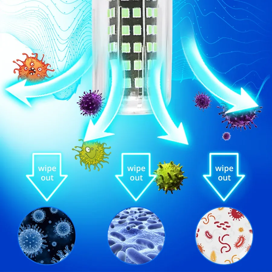 Disinfection Bulb 112 180 LEDS 220V 110V LEDs UV Light Bedroom Hospital E14 E27 LED Corn Shape UVC Germicidal Lamp