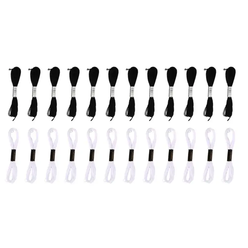 12 black 12white