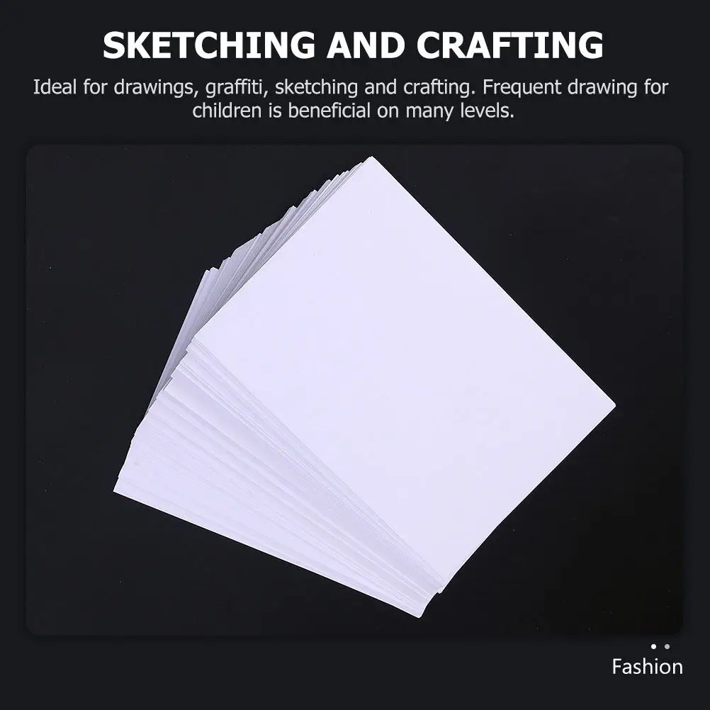 100Pcs 수채화 종이 두꺼운 프리미엄 페인팅 종이 드로잉 스케치 학생 초급 예술가 창의 예술