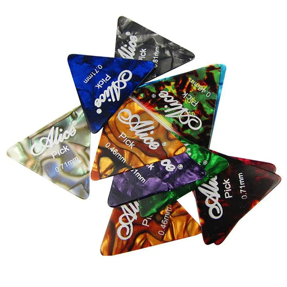 12Pcs High-quality Celluloid Guitar Picks Professional Mixed Thickness Guitar Plectrum Accessories Mediator
