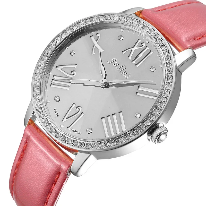 Top Julius Lady Women's Watch Japan Quartz Fine Fashion Hours Clock Dress Bracelet Leather School Girl Birthday Gift No Box 3
