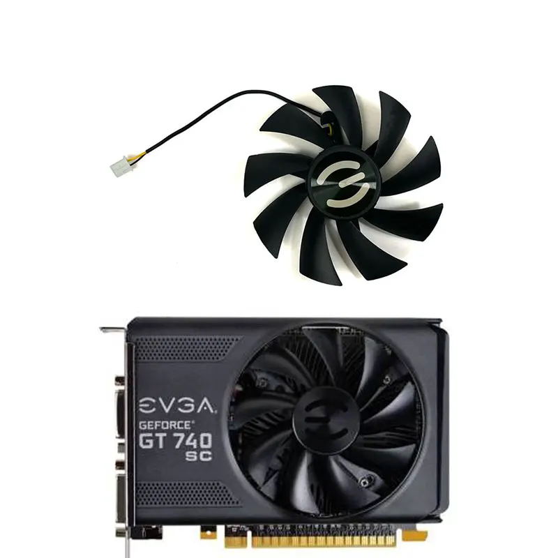 87Mm Fai Da Te Pla09215Sl/B12H 2Pin Dc12V Ventola Per Evga George Gtx 740 750 750Ti 1050 1050 Ti Ventola Della Scheda Grafica