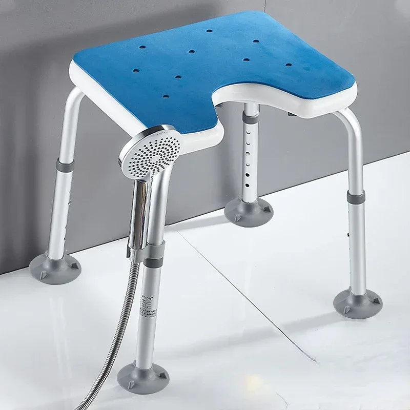 Adjustable Bath Chair 6Gear AntiDrop NonPunch Shower Stool Elderly Enhanced Bathroom Safety Elderly Safety Seat Shower Stool