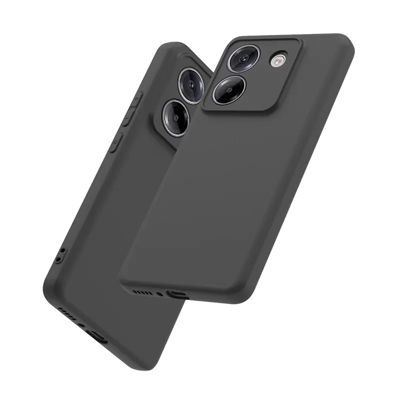 Premium Black Matte Silicone Shockproof Back Cover Bumper