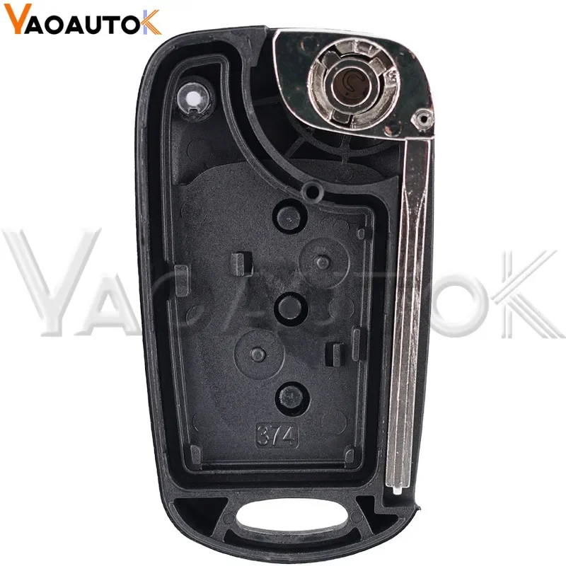 Flip Replacement Remote Car Key Fob Case For Kia Hyundai Rio Soul For Sportage 2010-2014 3 Buttons Key Shell TOY40 HYN10R Blade
