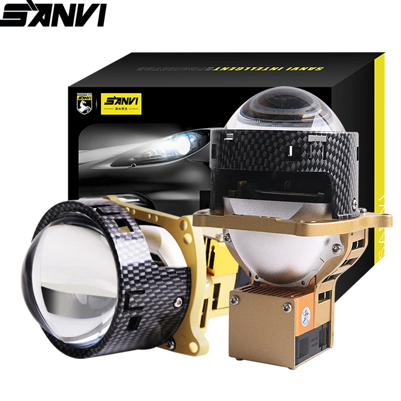 

SANVI A12 3 Inch Car Bi LED Projector Lens Headlamp Hella Q5 3R 12V 172W 5500K Headlight For H1 H4 H7 9005 9006 Car Accessories