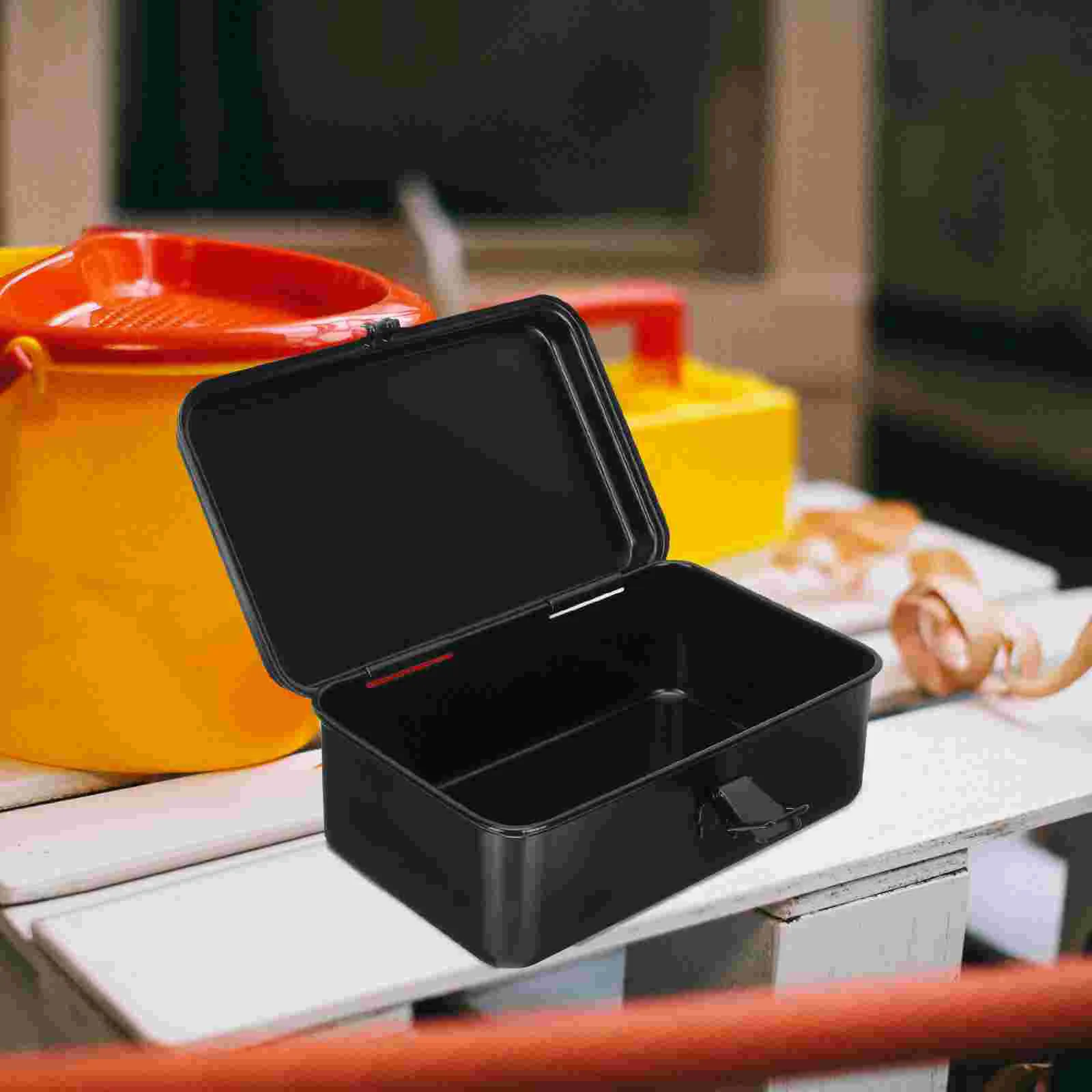 Toolbox Organization Organizer Metal Boxes Black Hot Blast Wood Furnace Parts Travel 3