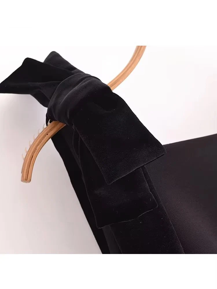 TFMLN Autumn New Women Dress 2024 Slim Chic Sleeveless Dress Bow Casual  Mini Frock Female Fashion Elegant Short Party Dress