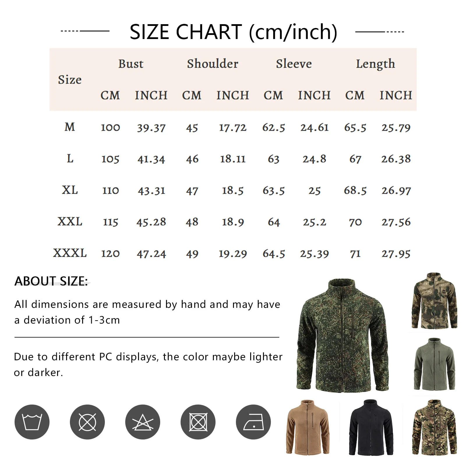 카모플라주 지퍼 재킷 남성용 양면 폴라 플리스 따뜻한 코트 사냥용 스탠드업 칼라 전술 훈련 라이너 가디건 탑스