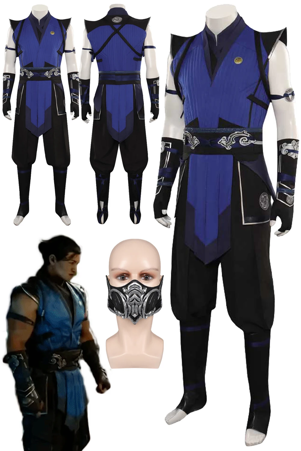 Cosplay Costume Sub Zero Mortal Kombat Adult Men
