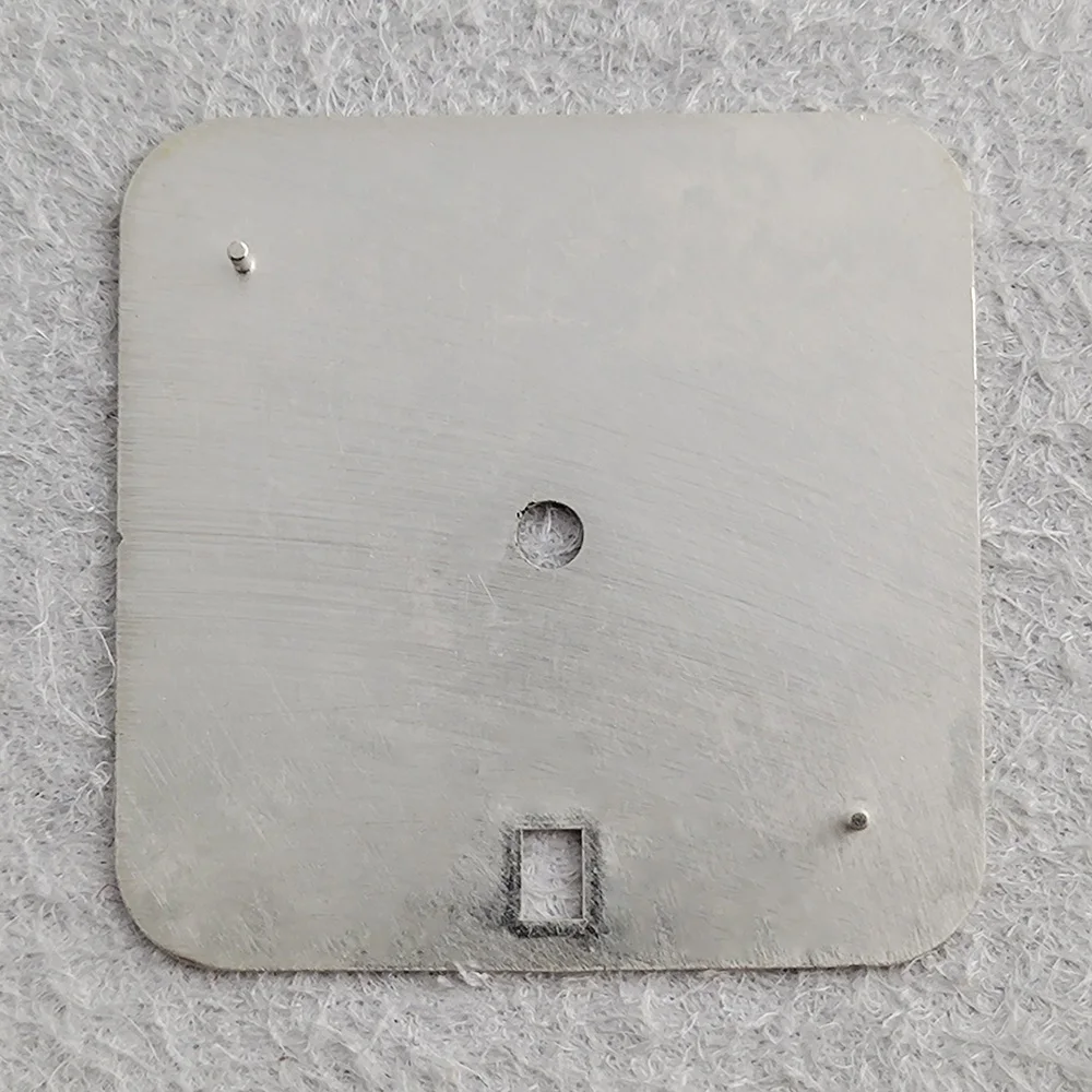 NH35 dial square 6 o'clock with date window Roman unmarked dial, suitable for folding buckle square case NH35 movement