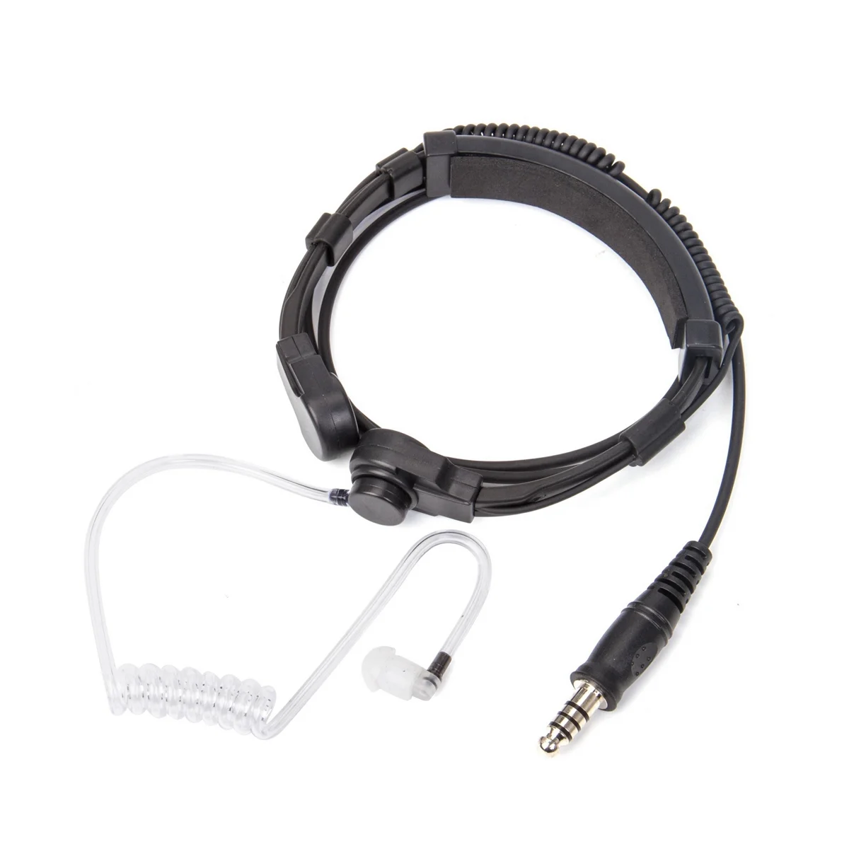 

Telescopic Heavy Duty Throat Vibration Mic Headphone NATO Plug for Walkie Talkie Radio