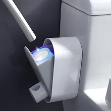 Titular conjunto escova de vaso sanitário limpar banheiro disposabale útil pendurado escova suporte lavagem portátil borstel ferramenta doméstica oa50tb