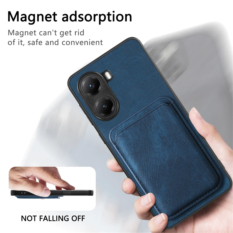 Premium Detachable Magnetic Card Slot Leather Wallet Case with Shockproof Cover