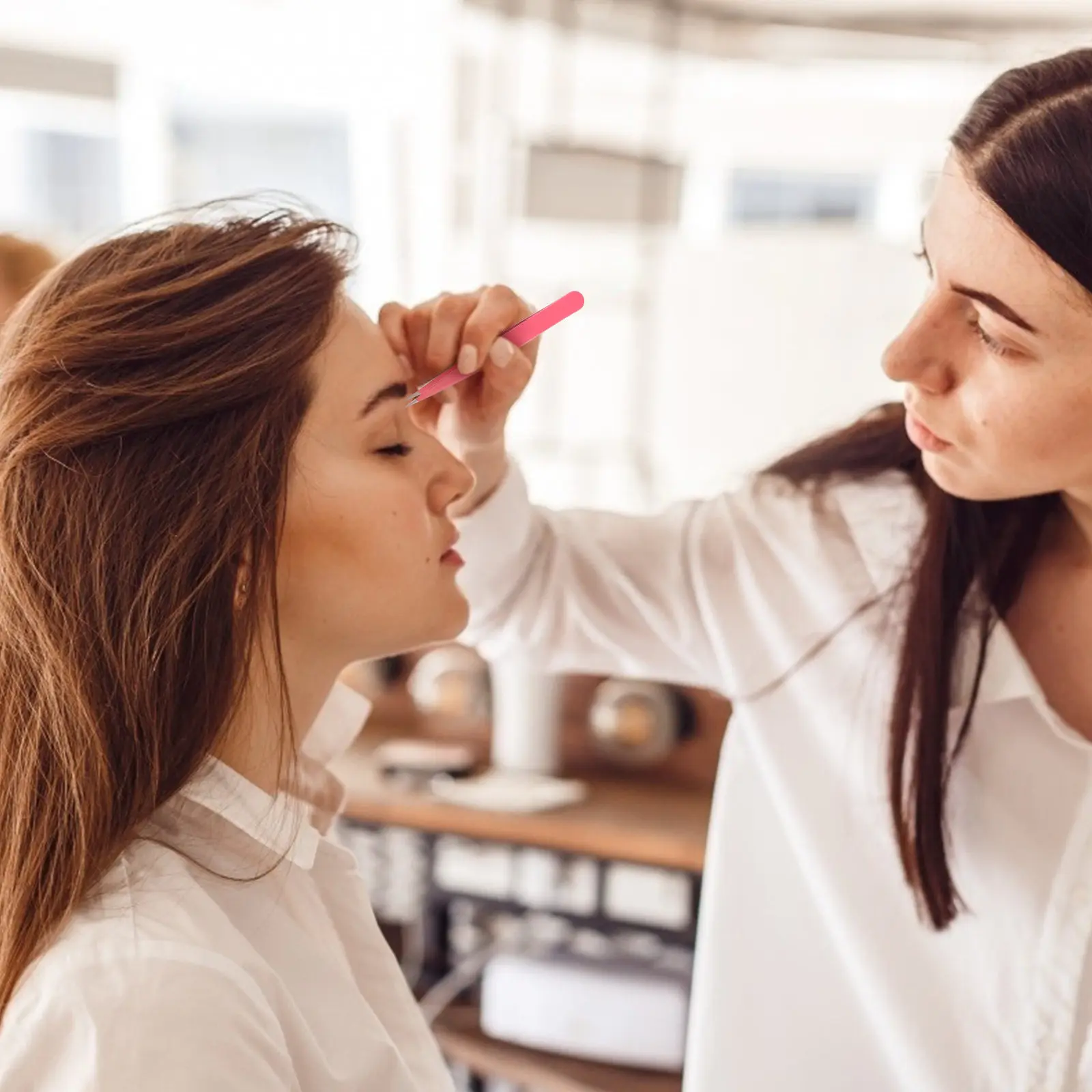 4개의 다채로운 눈썹 클립 세련된 룩을 위한 경량 스테인레스 스틸 눈썹 클리퍼 여행용 메이크업 핀셋