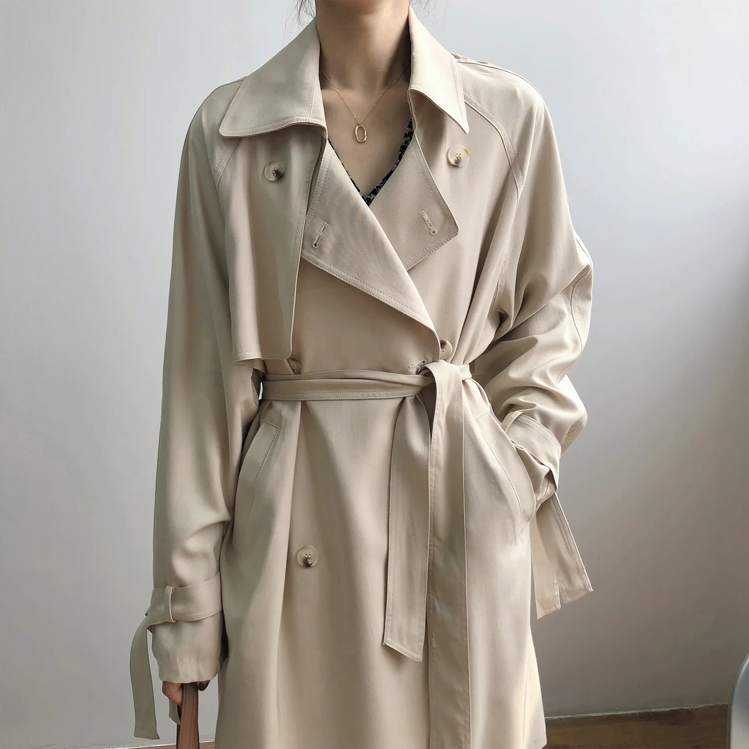 2021 Fashion Women Long Trench Coat With Belt Turn Down Collar  Women Casual Cotton Long Trench Femme Casaco Abrigo Streetwear woolrich parka