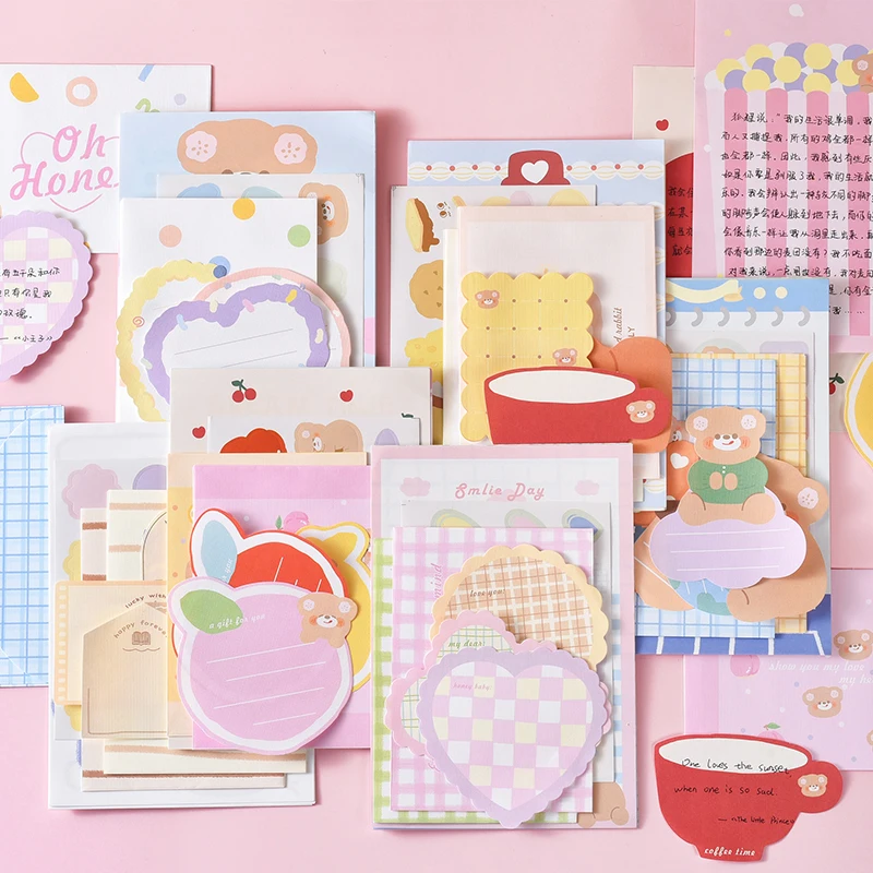 

10 Sets Of Cartoon Envelope Letter Paper Cute Student Gift
