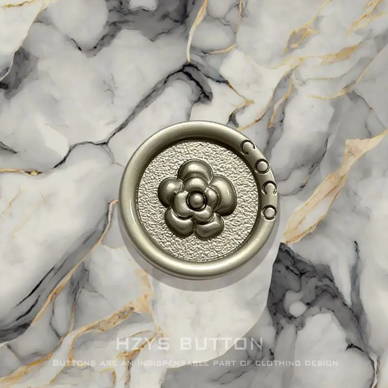 6pcs Metal Flower Buttons metal snap buttons button making supplies For Clothing DIY Sewing Accessories