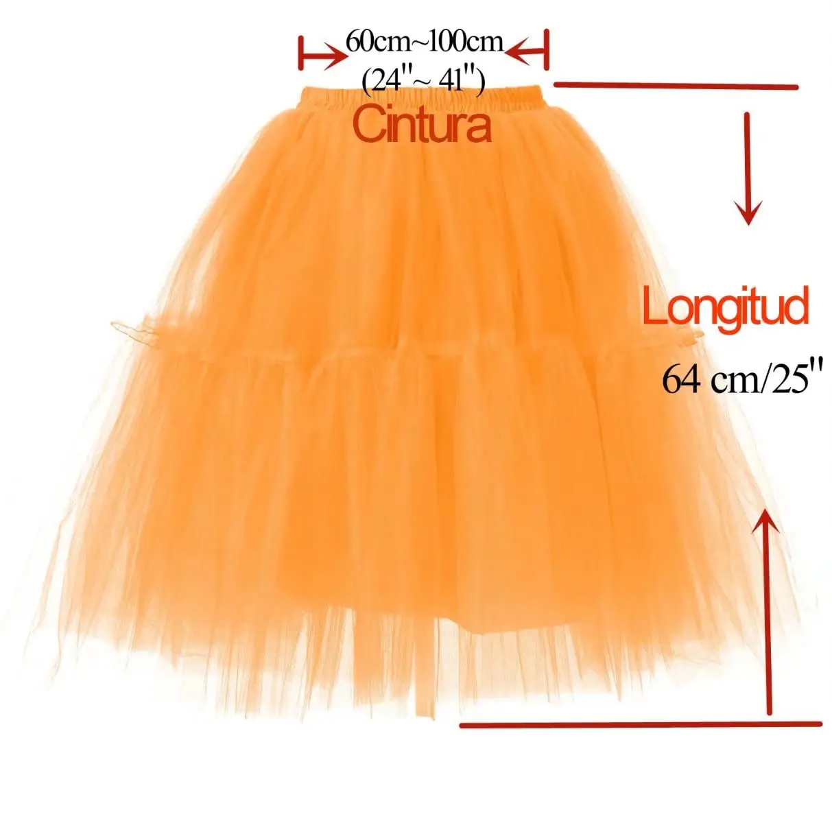 Vintage Tüll Damen Petticoat Kurzer Rock Weiches Tutu Partykleid 6 Schichten Hohe Taille Ballkleid Unterrock Rockabilly Krinoline – Detail 10
