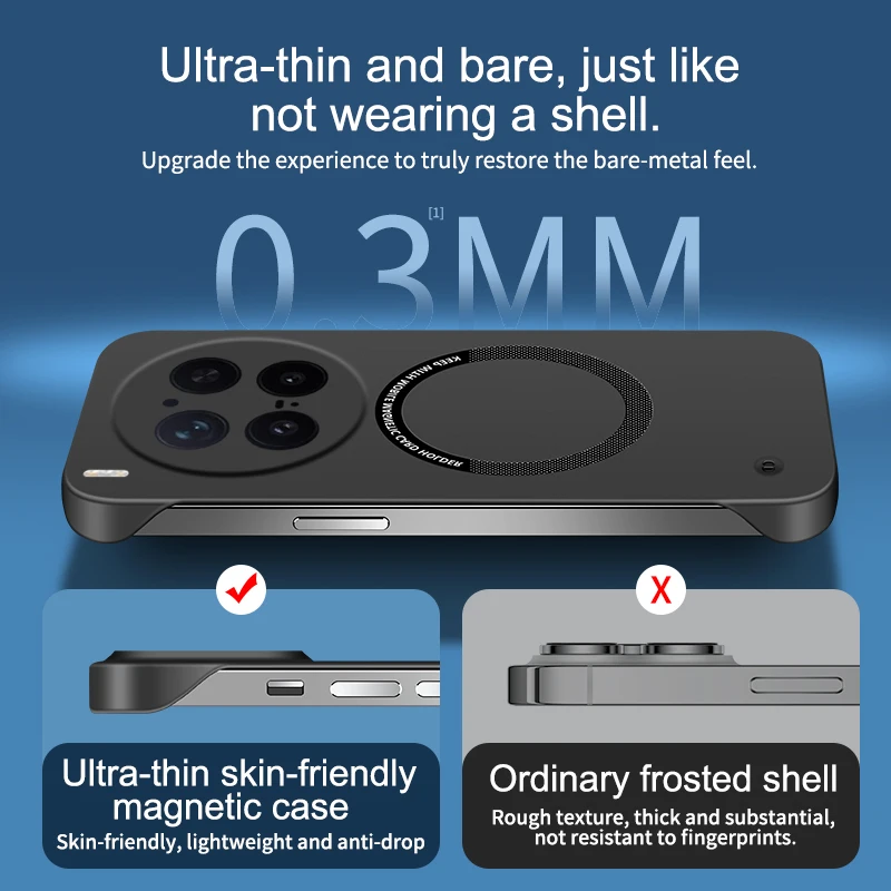 Magnetic Frameless Ultrathin Luxury Phone Case with Lens Protection