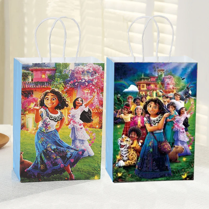 48/24/12/6Pcs Disney Movie Encanto Birthday Party Decor Handle Bag Candy Box Forniture Per Bambini Giocattoli Di Compleanno Regali Borse Kraft