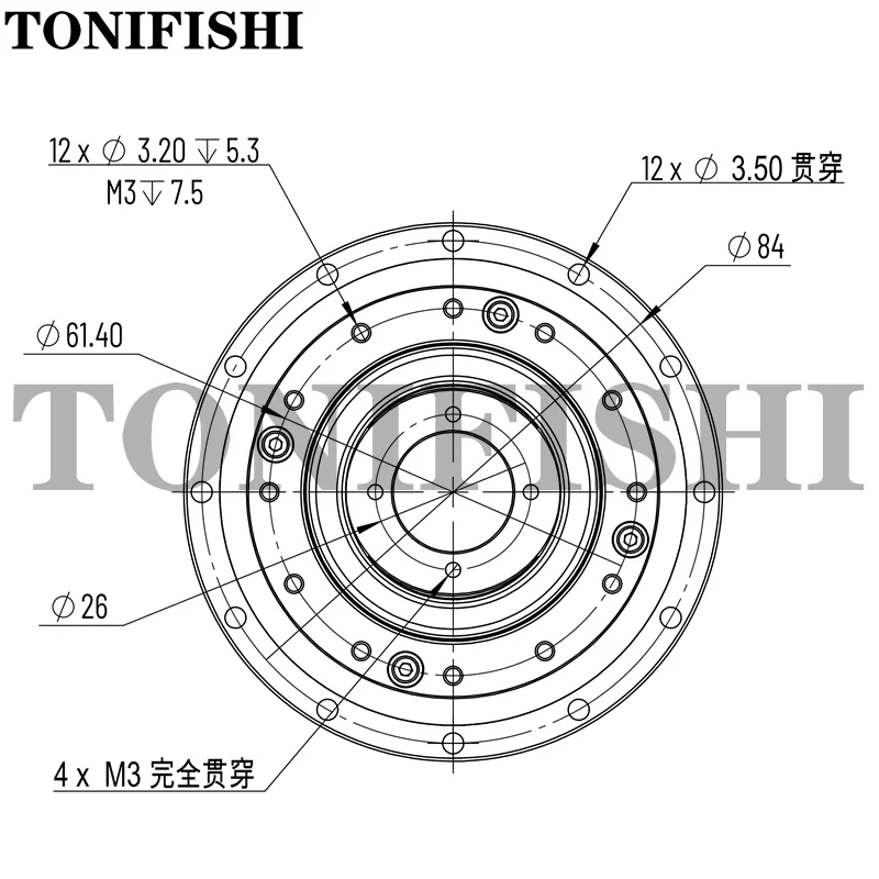 하모닉 드라이브 시리즈 정밀 로봇 기어 하모닉 감속기 수평 설치 감속기 감속비..