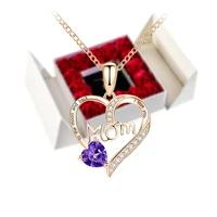 Cadeaux pour femmes bijoux pendentif collier/avec savon Rose éternelle boîte-cadeau fête des mères collier bijoux cadeaux d'anniversaire de mariage 2