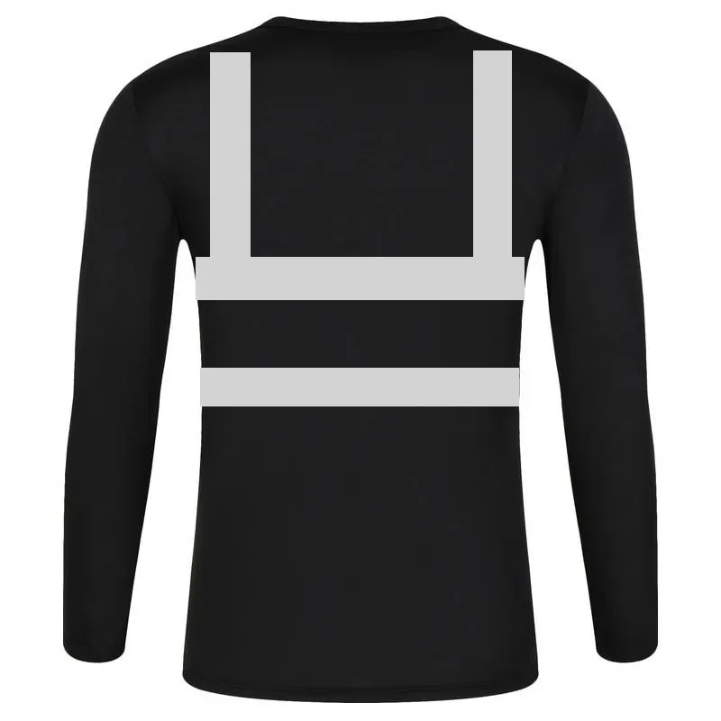 Hi Vis Safety Work Shirt Reflective Construction Traffic Shirts for Men Quick Dry Long Sleeve Shirt Men Outdoor Safety Clothing