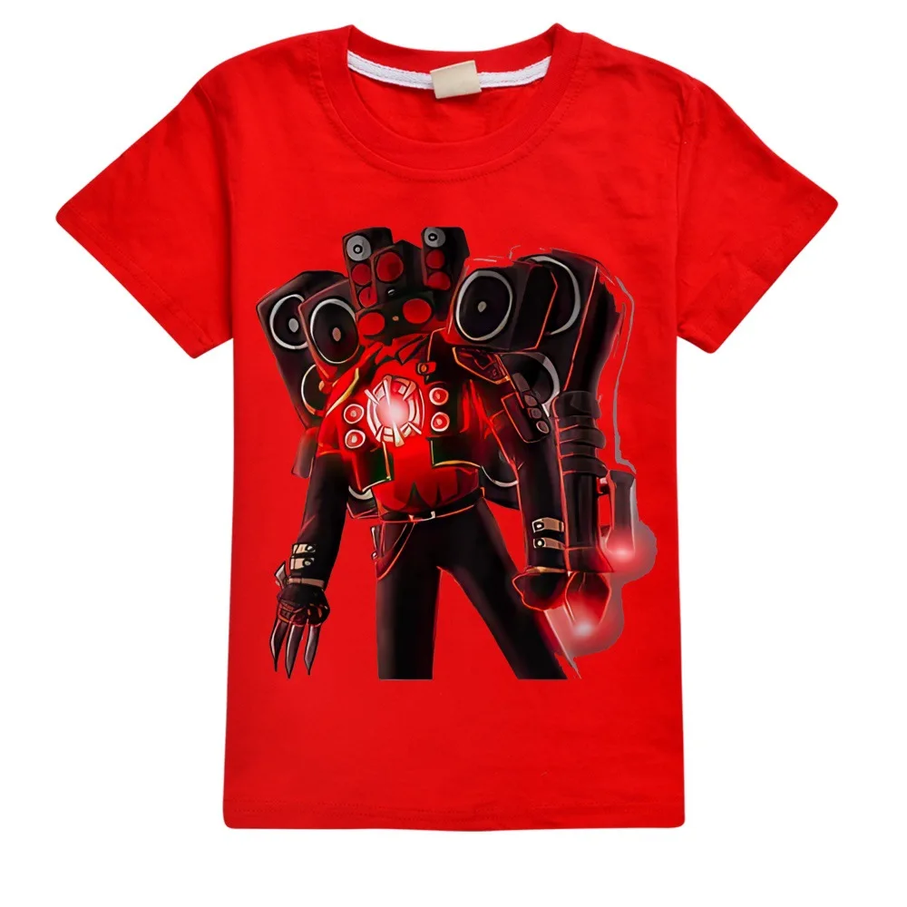 Skibidi Toilet Kids Cartoon Tees Game Speakerman Boss Titan TV Man 3D Print T Shirt Funny Shirt Children Summer Clothes Tee Top