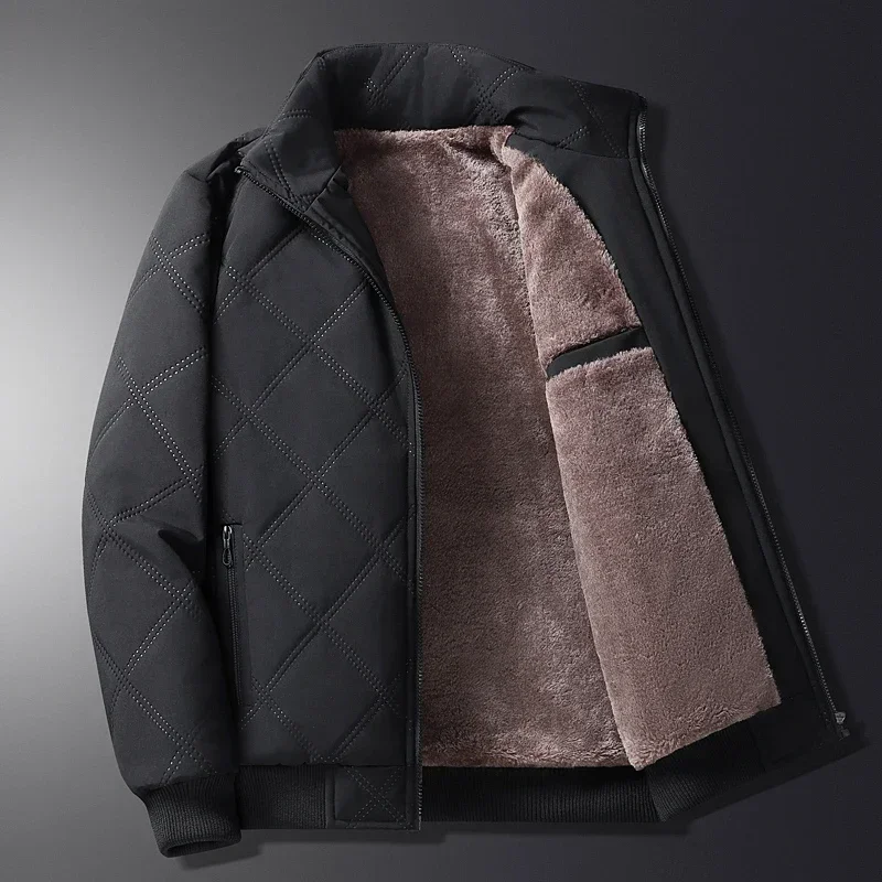 Down Jacket Puffer Jacket Parka Coat Parkas Coat Puffer Jacket Men Thick Warm Winter Jackets Solid Color Parkas Man Cotton Padded Outwear Coats Casual Stand Men's Clothing Top