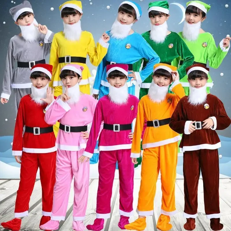 Seven Dwarfs Performance Costume Children Performance Costume White Snow Princess Dwarf Pantomime Kids Clothes